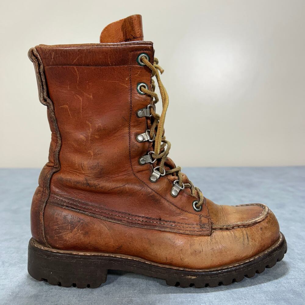 Vintage 1968 Irish Setter Sport Boot Red Wing Vibram MontagnaBloc Leather Boots